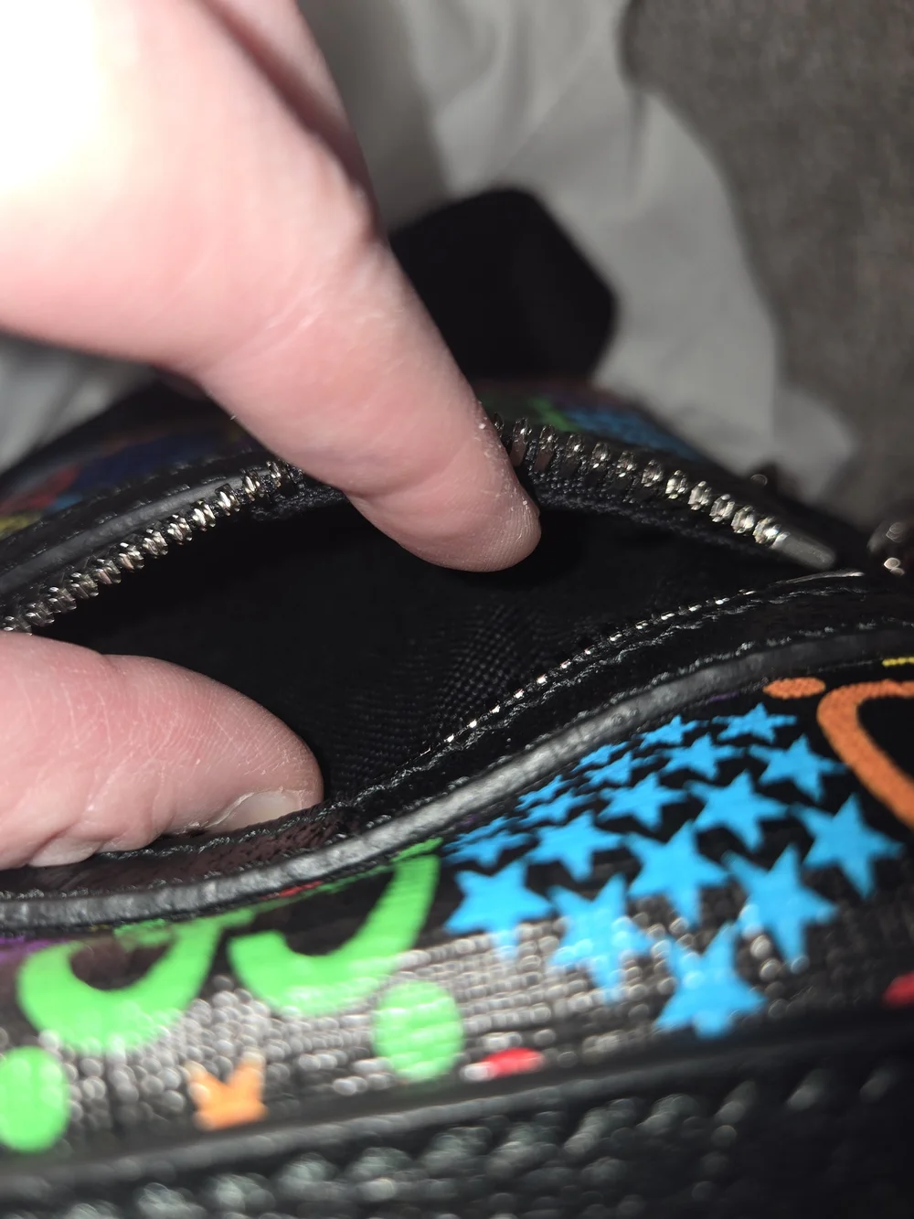 Gucci Multicolor GG Psychedelic Mini Messenger Bag with Black Trim